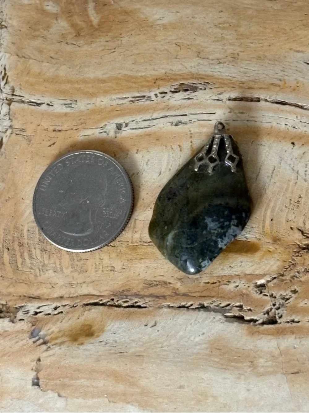 Green Jasper Pendant Necklace